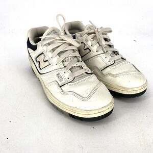 New Balance 550 White Black Low Top Sneakers Mens 8 Womens 9.5 BB550